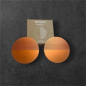 NIB Nespresso Barista Collection Orange Coasters x2